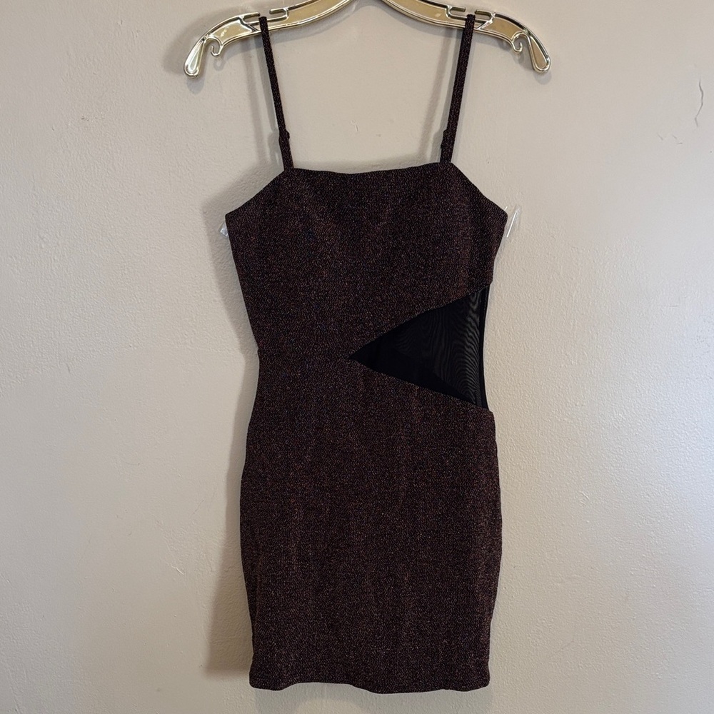 Trixxi Black and Brown Mini Dress